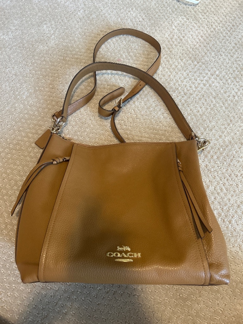 Brand new! Women’s tan leather coach purse